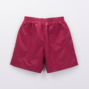 PARADISE LOST NYLON MONOGRAM SHORTS (BURGUNDY)