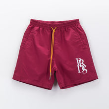 Load image into Gallery viewer, PARADISE LOST NYLON MONOGRAM SHORTS (BURGUNDY)