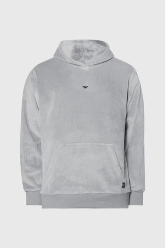 THC Metal Logo Velour Hoodie (Grey)