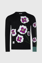 Load image into Gallery viewer, THC Opium Poppy Flower Knit Sweater (Black)
