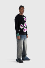 Load image into Gallery viewer, THC Opium Poppy Flower Knit Sweater (Black)