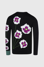 Load image into Gallery viewer, THC Opium Poppy Flower Knit Sweater (Black)
