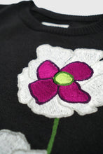 Load image into Gallery viewer, THC Opium Poppy Flower Knit Sweater (Black)