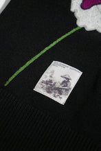 Load image into Gallery viewer, THC Opium Poppy Flower Knit Sweater (Black)