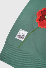 Load image into Gallery viewer, THC Opium Poppy Flower Knit Sweater (Basil Green)
