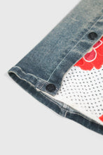 Load image into Gallery viewer, THC Opium Stone Wash Open Crochet Denim Jeans