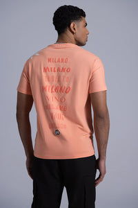 ROBERTO VINO Palm tree T-shirt (APRICOT)