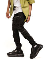 Load image into Gallery viewer, PHEELINGS TIME DON&#39;T WAIT CARGO SKINNY DENIM (JET BLACK)