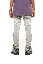 Load image into Gallery viewer, PHEELINGS TIME DON&#39;T WAIT CARGO SKINNY DENIM (LIGHT BLUE)