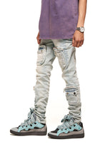 Load image into Gallery viewer, PHEELINGS TIME DON&#39;T WAIT CARGO SKINNY DENIM (LIGHT BLUE)