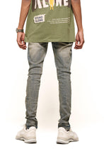 Load image into Gallery viewer, PHEELINGS DETERMINED FORCAST SKINNY DENIM (MEDIUM BLUE/ SAND)