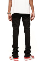 Load image into Gallery viewer, Pheelings RISING ABOVE FLARE STACK DENIM (JET BLACK)