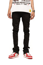 Load image into Gallery viewer, Pheelings RISING ABOVE FLARE STACK DENIM (JET BLACK)