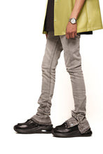 Load image into Gallery viewer, Pheelings EMOTIONALLY DRIVEN FLARE STACK DENIM (LIGHT GREY)