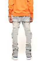 Load image into Gallery viewer, PHEELINGS JOURNEY TO GREATNESS FLARE STACK DENIM (LIGHT BLUE)