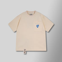 Load image into Gallery viewer, Hyde Park STAFF Pocket Tee (Cream with Blue Heart)