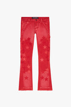 Load image into Gallery viewer, Valabasas V-STARS RED WASH STACKED FLARE JEAN (RED WASHED)