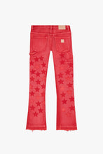 Load image into Gallery viewer, Valabasas V-STARS RED WASH STACKED FLARE JEAN (RED WASHED)