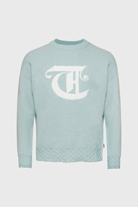 THC Racket Club Knit Crewneck Sweater (Pastel Green)