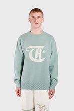 Load image into Gallery viewer, THC Racket Club Knit Crewneck Sweater (Pastel Green)
