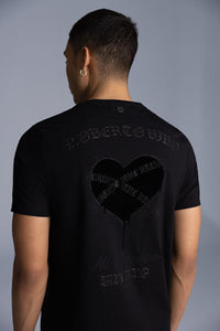 ROBERTO VINO Heart T-shirt (BLACK)