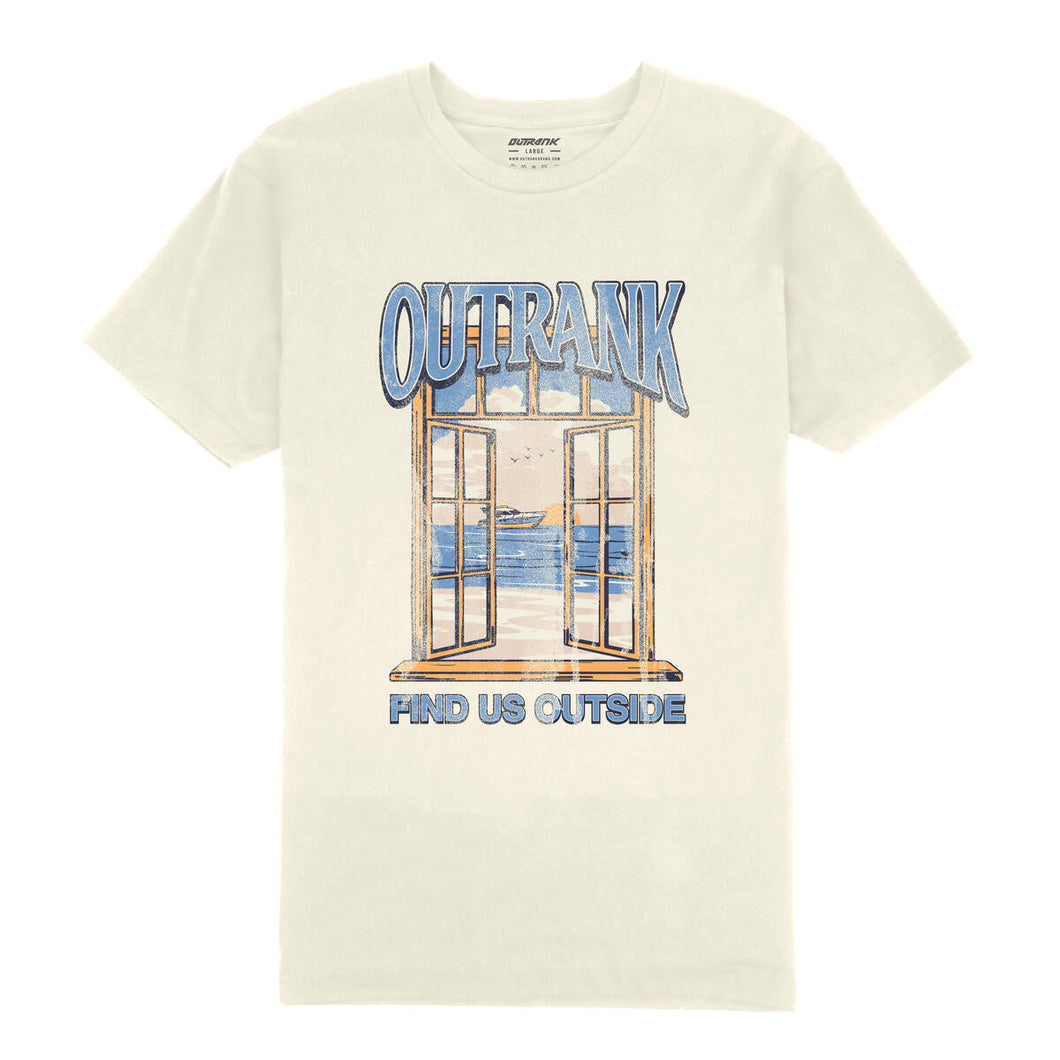 Outrnk Find Us Outside T-shirt (Vintage White)