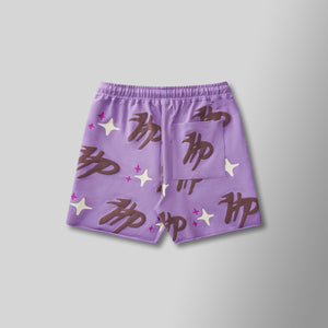 Hyde Park Puff the Magic Pattern Shorts (Purple)