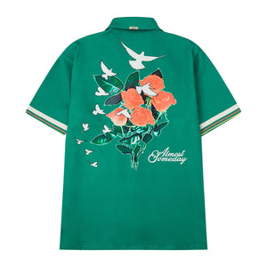 Almost Someday PURGATORY BUTTON UP (green)