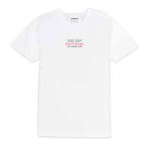 Outrnk We Taking Off Embroidered Tee (White)