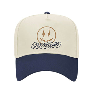 Outrnk Ends Mode Snapback Hat (Natural/ Navy)