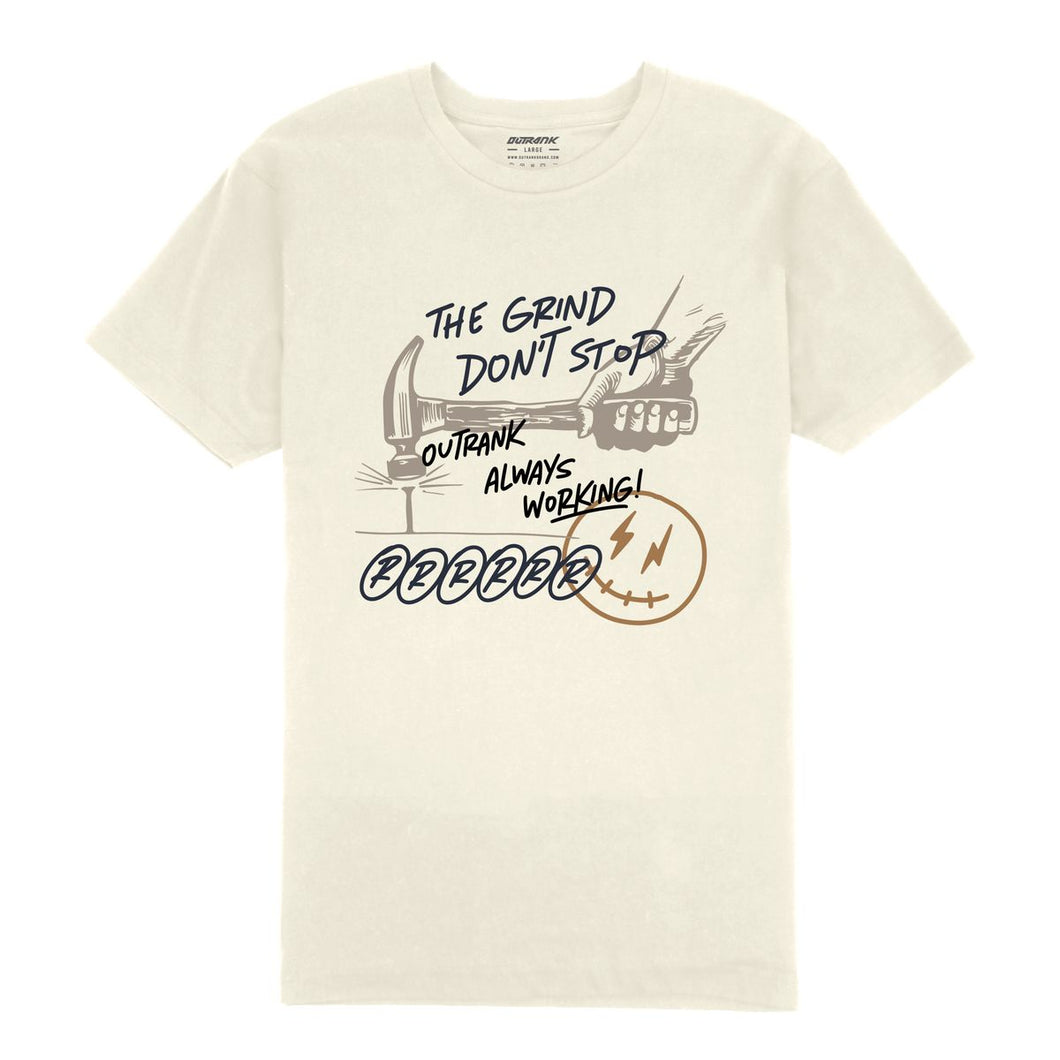 Outrnk The Grind Don't Stop TEE (Vintage White)