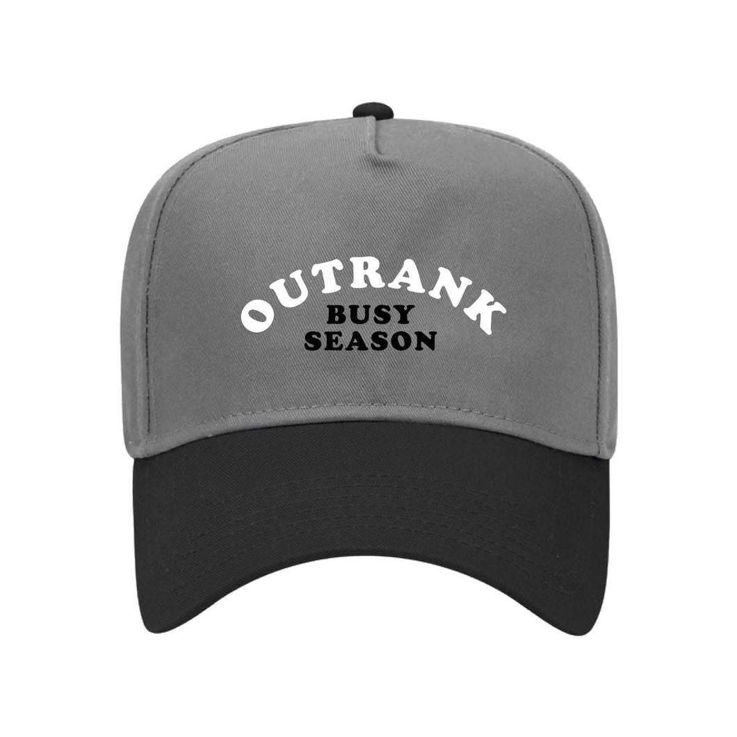 Outrnk Busy Season Snapback Hat (Charcoal/ Black)