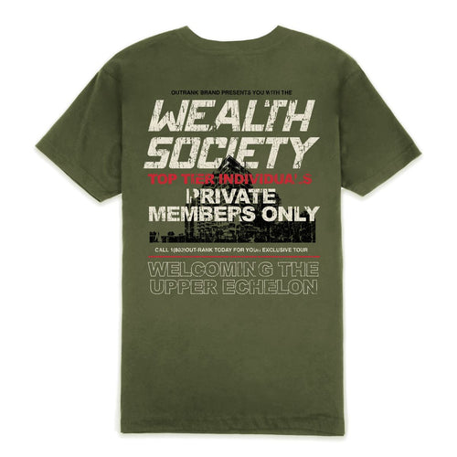 Outrnk Wealth Society T-shirt (Military Green)