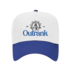 Outrnk Stay Blessed Hat (White/ Royal)