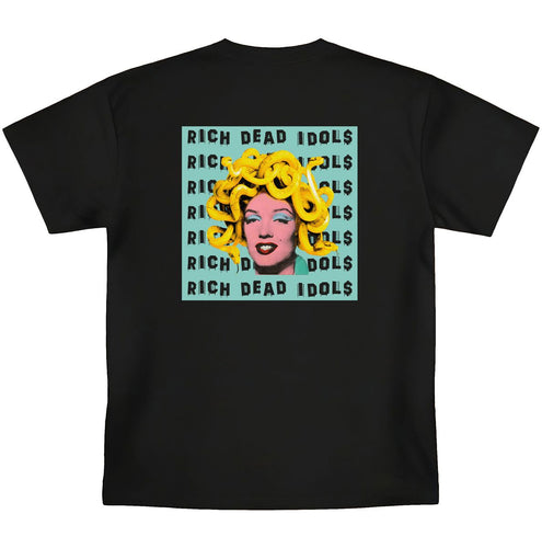 RICH DEAD IDOLS MEDUSA MARILYN MONROE HEAVYWEIGHT TEE (BLACK)