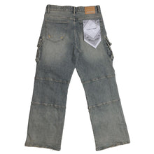 Load image into Gallery viewer, First Row Y2K UTILITY CARGO DENIM PANTS