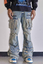 Load image into Gallery viewer, First Row Y2K UTILITY CARGO DENIM PANTS