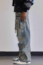 Load image into Gallery viewer, First Row Y2K UTILITY CARGO DENIM PANTS
