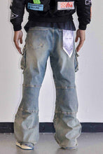 Load image into Gallery viewer, First Row Y2K UTILITY CARGO DENIM PANTS