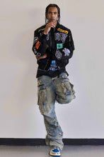 Load image into Gallery viewer, First Row Y2K UTILITY CARGO DENIM PANTS