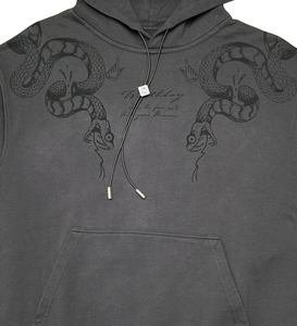Wrathboy SNAKE HIT HOODIE (DK GREY)