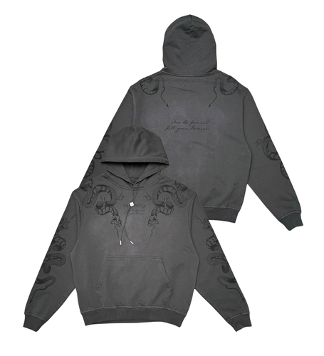 Wrathboy SNAKE HIT HOODIE (DK GREY)