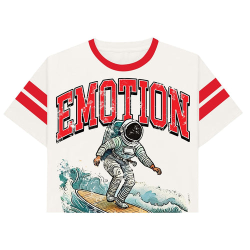MIXED EMOTIONS Beach Cropped Tee (Red)