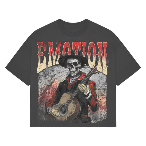 MIXED EMOTIONS Skeleton Guitar Tee (Grey)