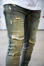 Load image into Gallery viewer, DAMATI MARCUS PREMIUM STRETCH SLIM FIT DENIM (TAN BLUE)