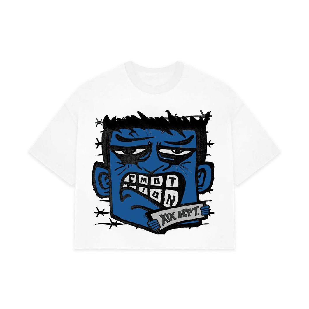 MIXED EMOTIONS Monster Cropped Tee (Blue)