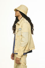 Load image into Gallery viewer, PHEELINGS MENDING HEARTS EMBOSSED DENIM JACKET (LIGHT BLUE SAND)