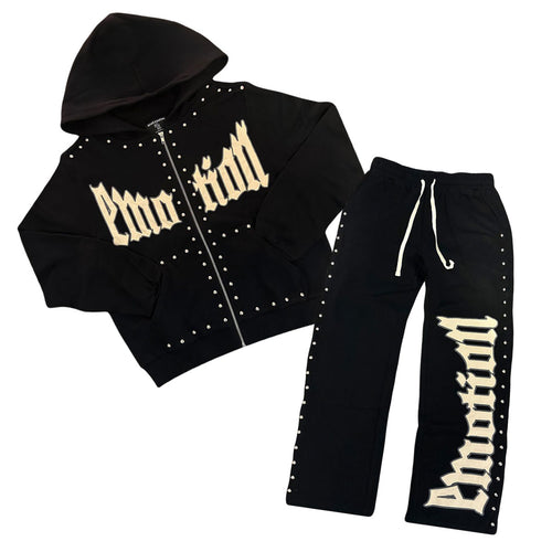 MIXED EMOTIONS Crown Hoodie Sweatpant (black)