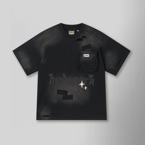 Hyde Park Distressed Pocket Tee (Night Fall)