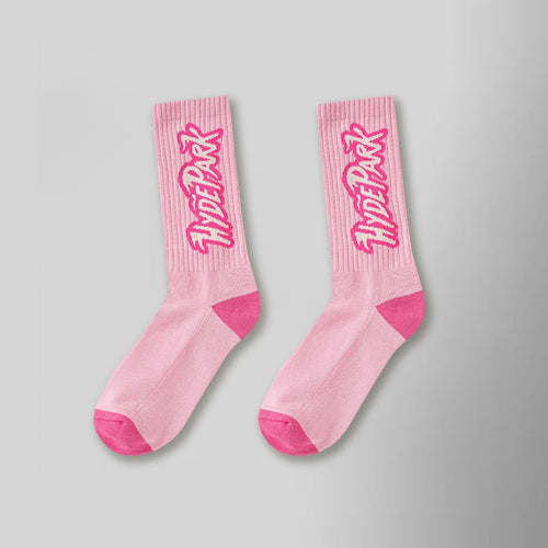 Hyde Park Logo Intarsia Sock (Bubble Gum)